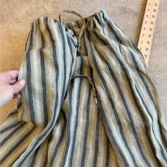 Striped Cotton Linen Custom one size fits most maxi skirt GORGEOUS - Picture 12 of 13